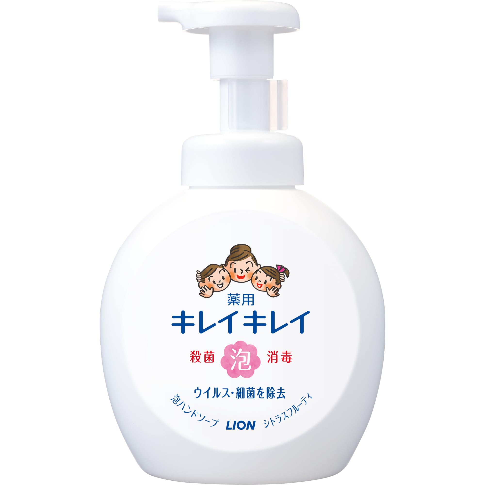 Kirei Kirei [Quasi Drug] Medicated Foaming Hand Soap, Citrus Fruity Scent, Large Pump Size 500 ml (16.9 fl oz) - Antibacterial Citrus Fruity 本体500ml