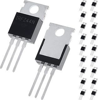 20個 IRFZ44Nトランジスタ3ピンインライン55V 49A Nチャンネル整流器パワーMOSFETトランジスタセット電子実験用電子部品TO220