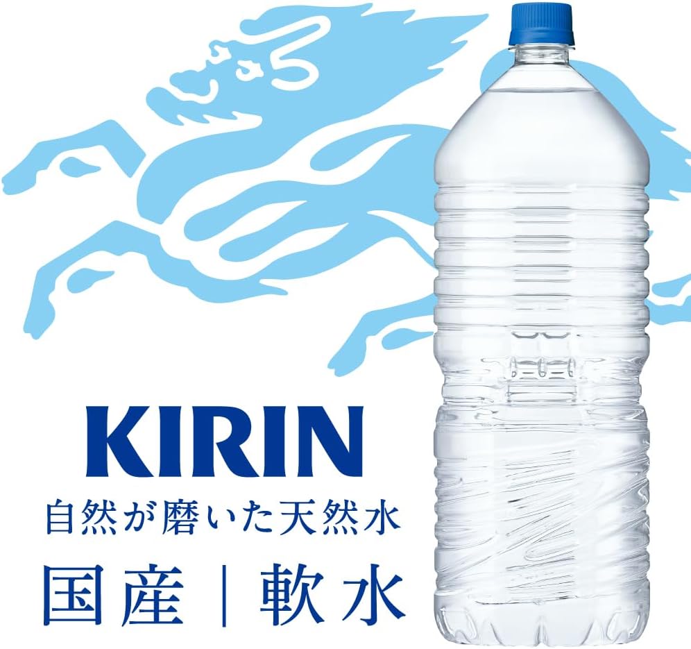 Натуральная очищенная вода Kirin, без этикетки, 67,6 жидких унций (2 л), 9 бутылок, Отечественного производства, Натуральная вода, Минеральная вода, ПЭТ-бутылка, Безалкогольная вода, фото 2