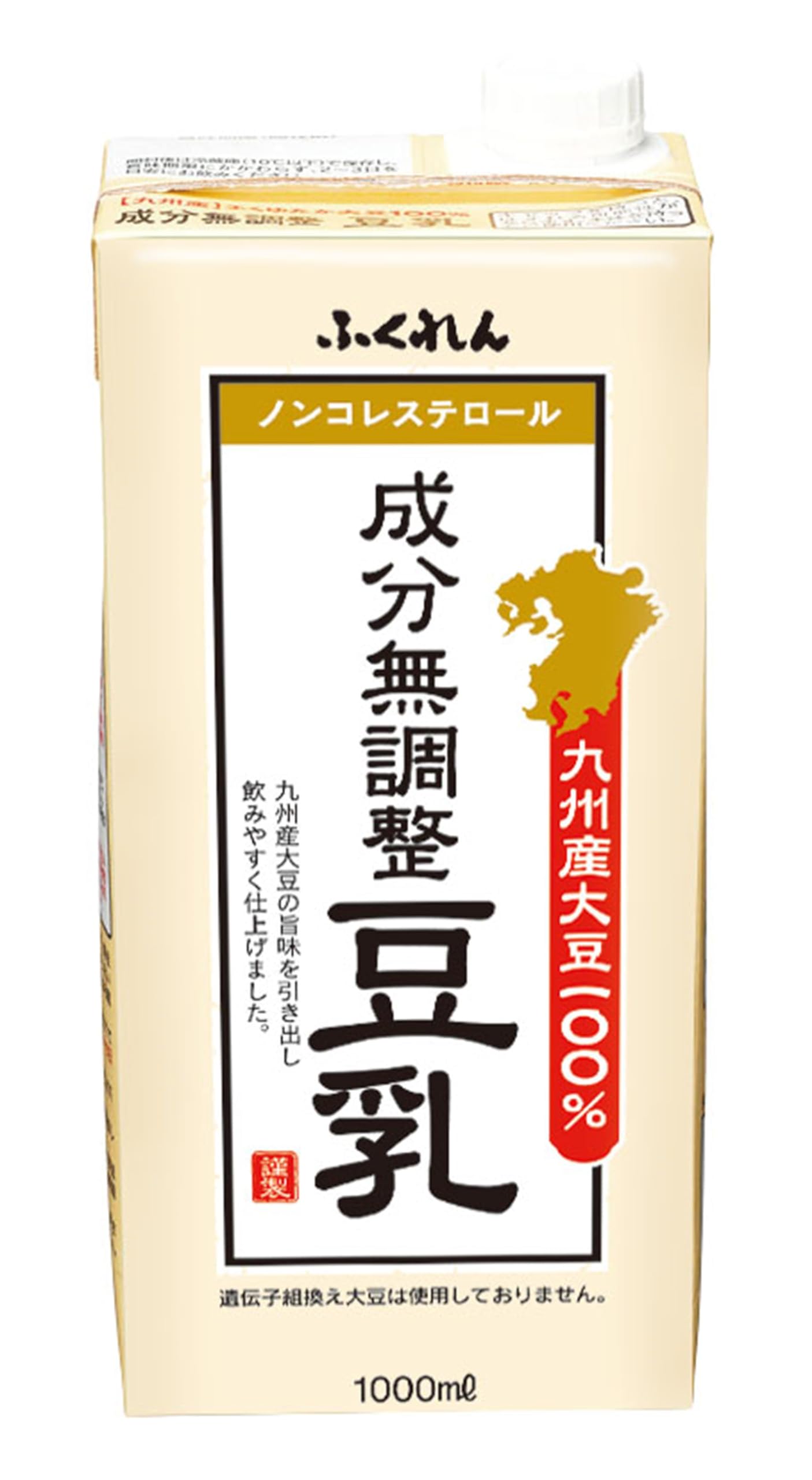 Fukuren Unadjusted Soybean Milk from Kyushu Region, 1L x 6 pieces