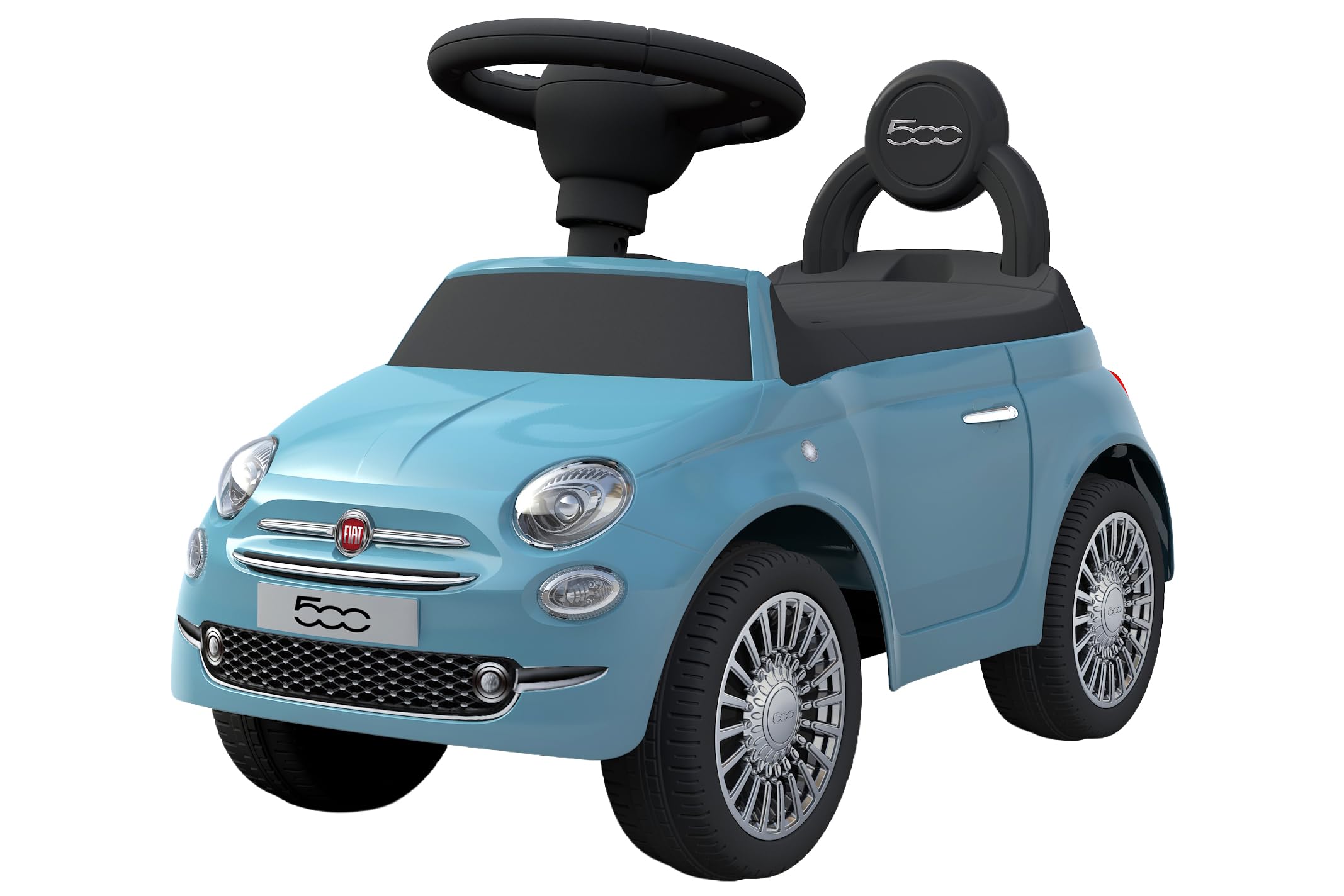 THREE STONE Fiat FIAT500 Pedestal Ride-on Toy Push Cart Kids Ride On Toy Car Ride On Toy for Kids (Blue)