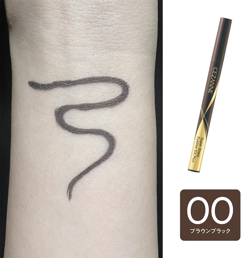 Ультратонкая подводка для глаз Cézanne EX Plus 00 Brown Black, 0,4 мл Ультратонкая подводка для глаз, которая выделяет область вокруг глаз четким и плотным цветом., фото 4