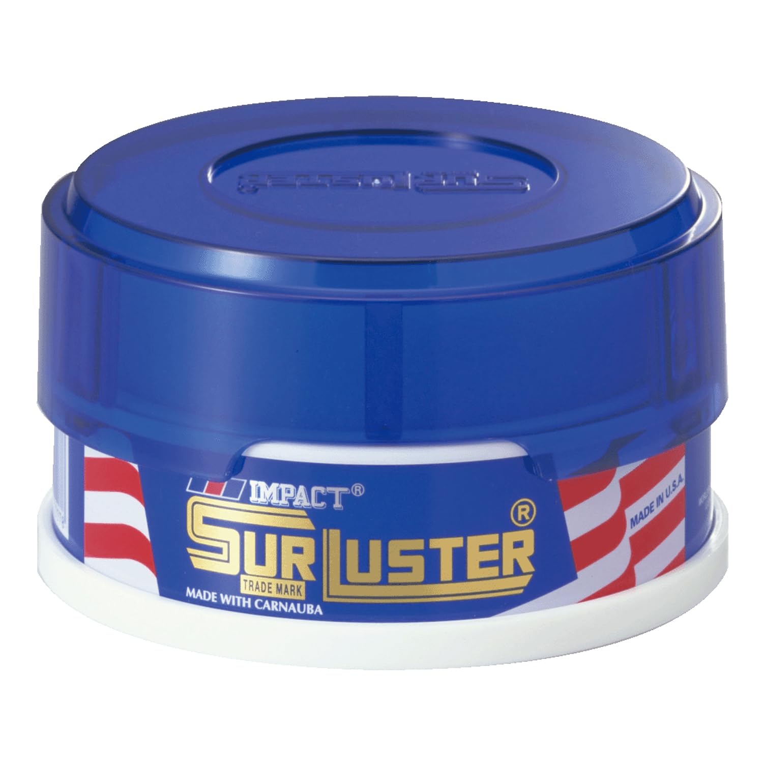 SurLuster Impact Junior 100g Solid Wax, Natural Carnauba Wax, Shine, Sponge Included, Gloss, Luster, Protection for Cars, Compatible with All Paint Colors, No Compound, S-07 3.53 oz