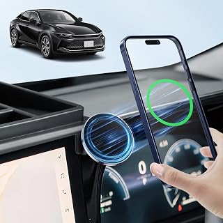 【BIXUAN】トヨタ クラウン 35系 スマホホルダー 16代目 35系[12.3インチナビ] 専用 マグネット 携帯ホルダー | 360度回転 スマホスタンド ダッシュボードトレイ 収納 小物入れ 取付簡単 片手操作 Toyota Crown 省スペース カスタムパーツ スマホ置き 車用 360度回転 落ちない アクセサリー