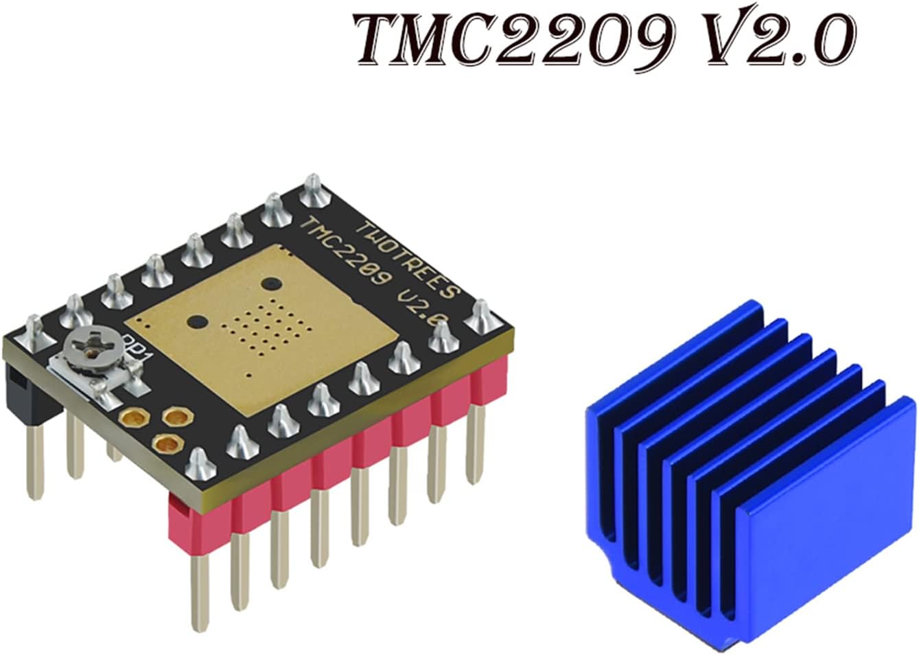 Драйвер шагового двигателя TMC2209 V2.0 на 256 микрошагов для контроллера 3D-принтера с теплоотводом на 256 микрошагов, фото 2