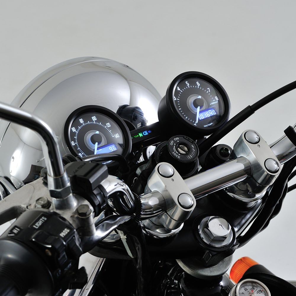 Кронштейн для крепления счетчика на мотоцикле Daytona SR400/500 (78-21) Специальная ширина крепления счетчика 45 мм, совместимый с индикатором, Стальное двойное крепление счетчика 97011, фото 4