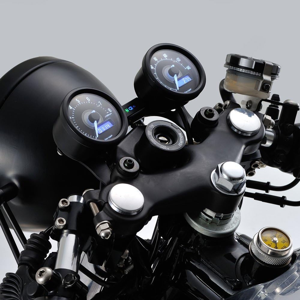 Кронштейн для крепления счетчика на мотоцикле Daytona SR400/500 (78-21) Специальная ширина крепления счетчика 45 мм, совместимый с индикатором, Стальное двойное крепление счетчика 97011, фото 6