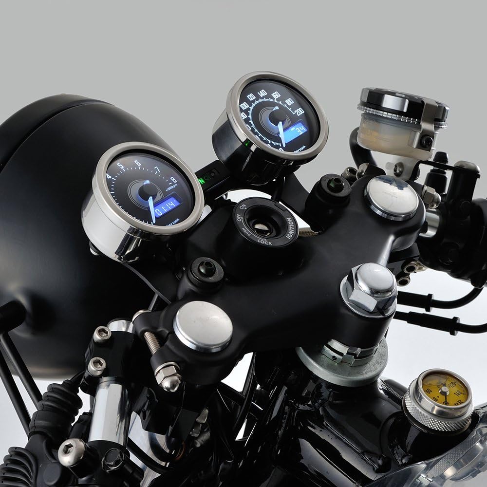 Кронштейн для крепления счетчика на мотоцикле Daytona SR400/500 (78-21) Специальная ширина крепления счетчика 45 мм, совместимый с индикатором, Стальное двойное крепление счетчика 97011, фото 7
