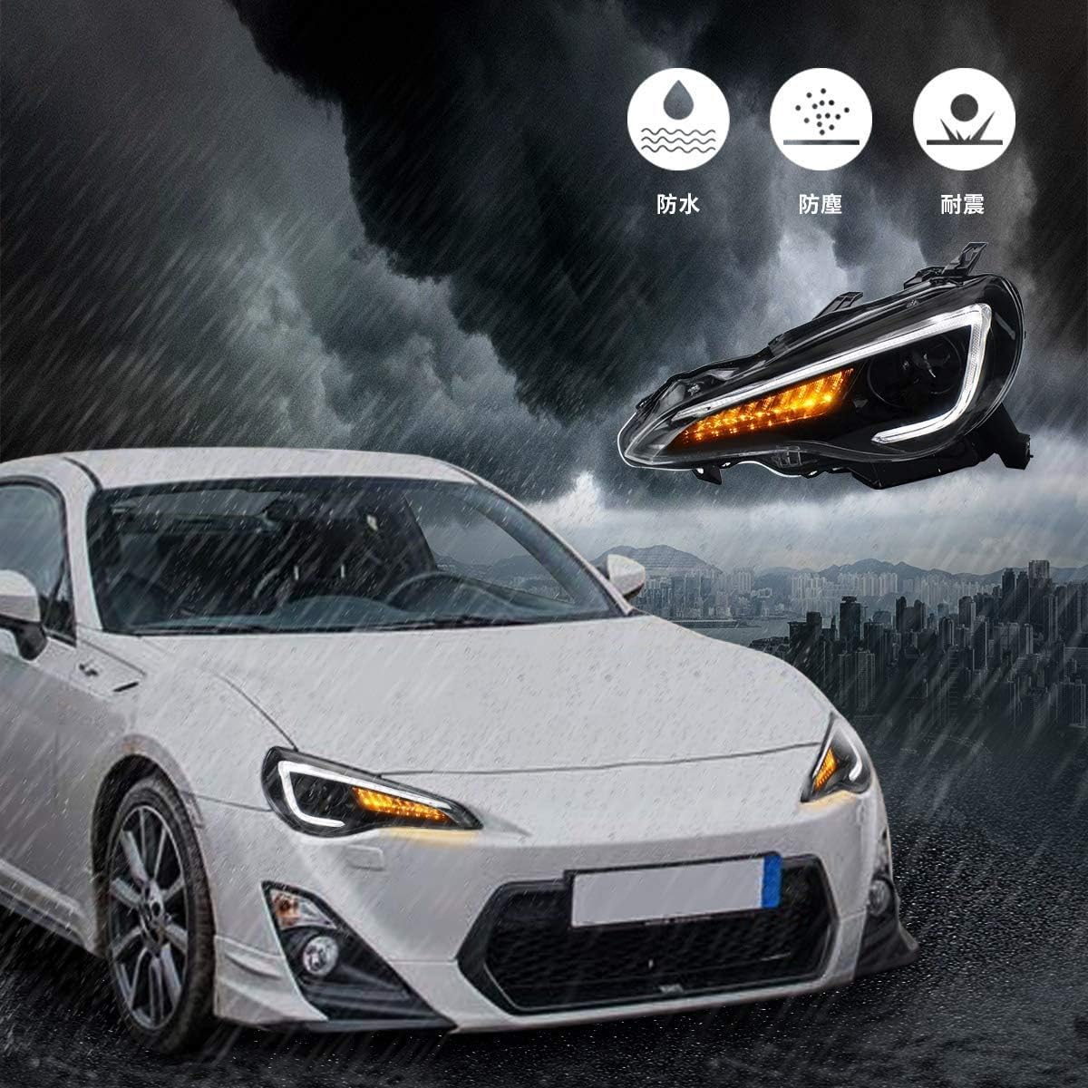 Фара VLAND Toyota 86 2012-2019 годов выпуска, фара Subaru BRZ 2013-2019 годов выпуска, ZN6, ZC6, светодиодный указатель поворота справа и слева, 2-точечный комплект D2H для крепления пузырьков, scion FR-S 2013-2016 года ДЛЯ фар TOYOTA 86 2012-2019, фото 5