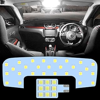 スズキスイフト スイフトスポーツ LED ルームランプ ZC/ZD13S/43S/53S/83S ZC33S用 LED 室内灯 6000k ホワイト 白 専用設計 スイフト専用 スイフトスポーツ カスタムパーツ LED内装パーツ 取付簡単 工具付き 正規メーカーより一年の保証付き (スズキスイフト ルームランプセット 3灯セット)
