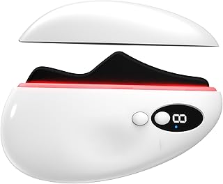 美顔器 電動カッサプレート 振動＋温感＋LED赤光 かっさ 多機能美顔器 9段階温熱調整可能 リフト 口元 首元 全身適用 男女兼用 家庭用 自宅用 超軽量 持ち運び便利 Type-C充電 母の日 誕生日ギフト 日本語取扱説明書 (ホワイト)