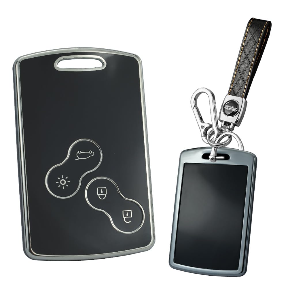 SANRILY Renault Dedicated Key Case, Key Holder, Key Cover, Renault Duster, Captur, Suitable for Clio, Logan, Megane, Smart Key Case, For Cars, High Quality, Silicone Cover, Good Texture, Key