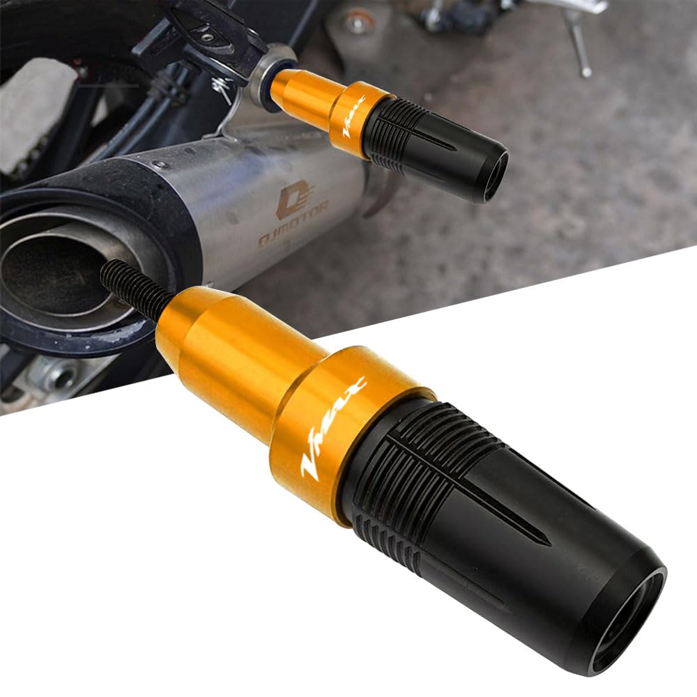 For V-MAX VMAX 1200/1300 1985-2007 Motorcycle CNC Exhaust Crash Guard Frame Slider Engine Drop Protection Pad gold