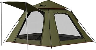 テント ワンタッチ 3-4人/4-6人用 4000mm耐水圧 テント 前室あり DesertFox キャンプテント コンパクト軽軽量 撥水加工素材 自立式 二重層構造 4シーズン 簡単設営 初心者向け UVカット 通気防風防雨 収納袋付き