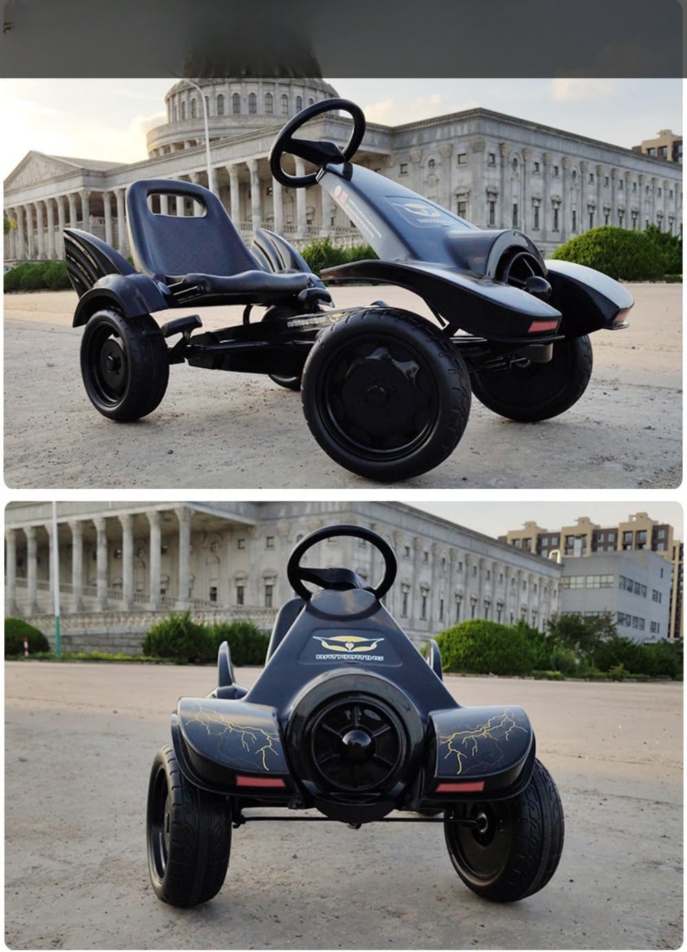 Педальная тележка с ножной пилой для катания на квадроциклах Toy Go Kart Crazy Cart Ножная пила на 4 колесах для катания на игрушках для мальчиков и девочек, игрушки для детской площадки, Педали для игрушек, подходящие для мальчиков и девочек от 3 до 8 лет, Мальчиков и девочек, играющих в помещении на открытом воздухе, День рождения, Рождество, надувные шины (красные), фото 6