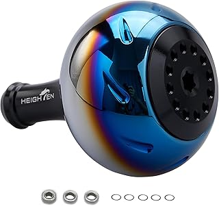 HEIGHTEN 45mm パワー リール ハンドル ノブ 4色 シマノ(Shimano) Bタイプ ダイワ(Daiwa) Lサイズ 通用 Aurora Series