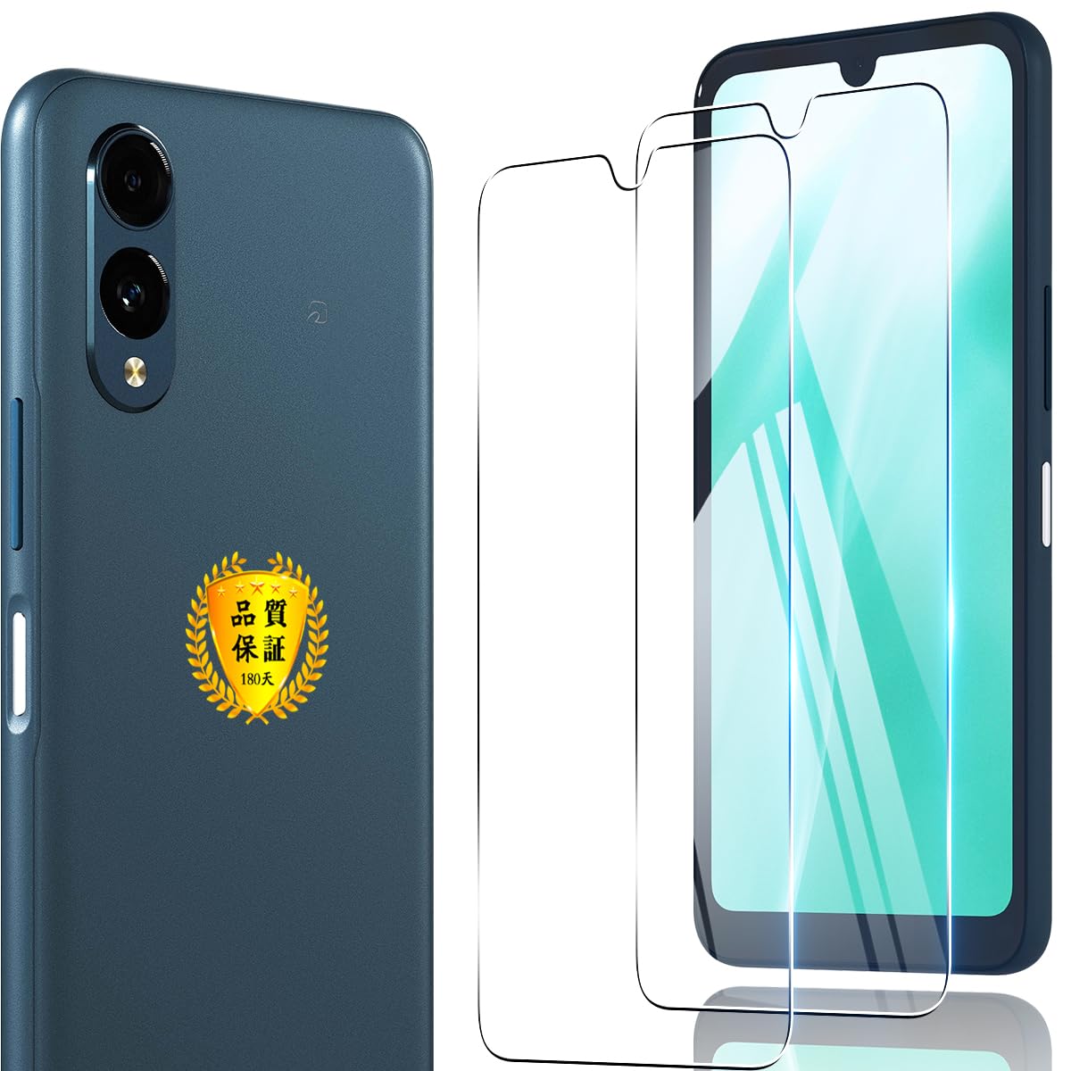 Tempered Glass Screen Protector Set for Arrows We2 F-52E FCG02, 2 Pieces, Made in Japan, Asahi Glass, 9H Hardness, Full Protection, Impact Resistant, High Transparency, Water and Oil Repellent 対応 Arrows We2 F-52E FCG02