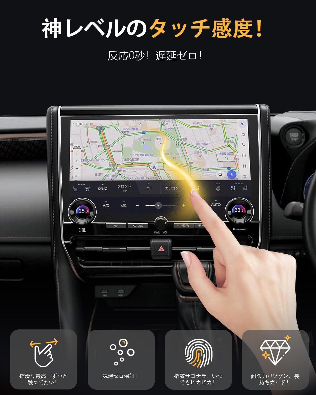 LFOTPP Автомобильная навигационная пленка Toyota Alphard Vellfire 40-й серии, 14-дюймовая пленка из закаленного стекла 9H, Серия Alphard 40, Защитная навигационная пленка, Ударопрочная, Высокая чувствительность, Для удаления отпечатков пальцев, Без пузырьков, Самоклеющаяся, 40 Alphards, Аксессуары, Интерьер, Специальные запчасти Toyota Alphard 40 14" Навигационная пленка, фото 8