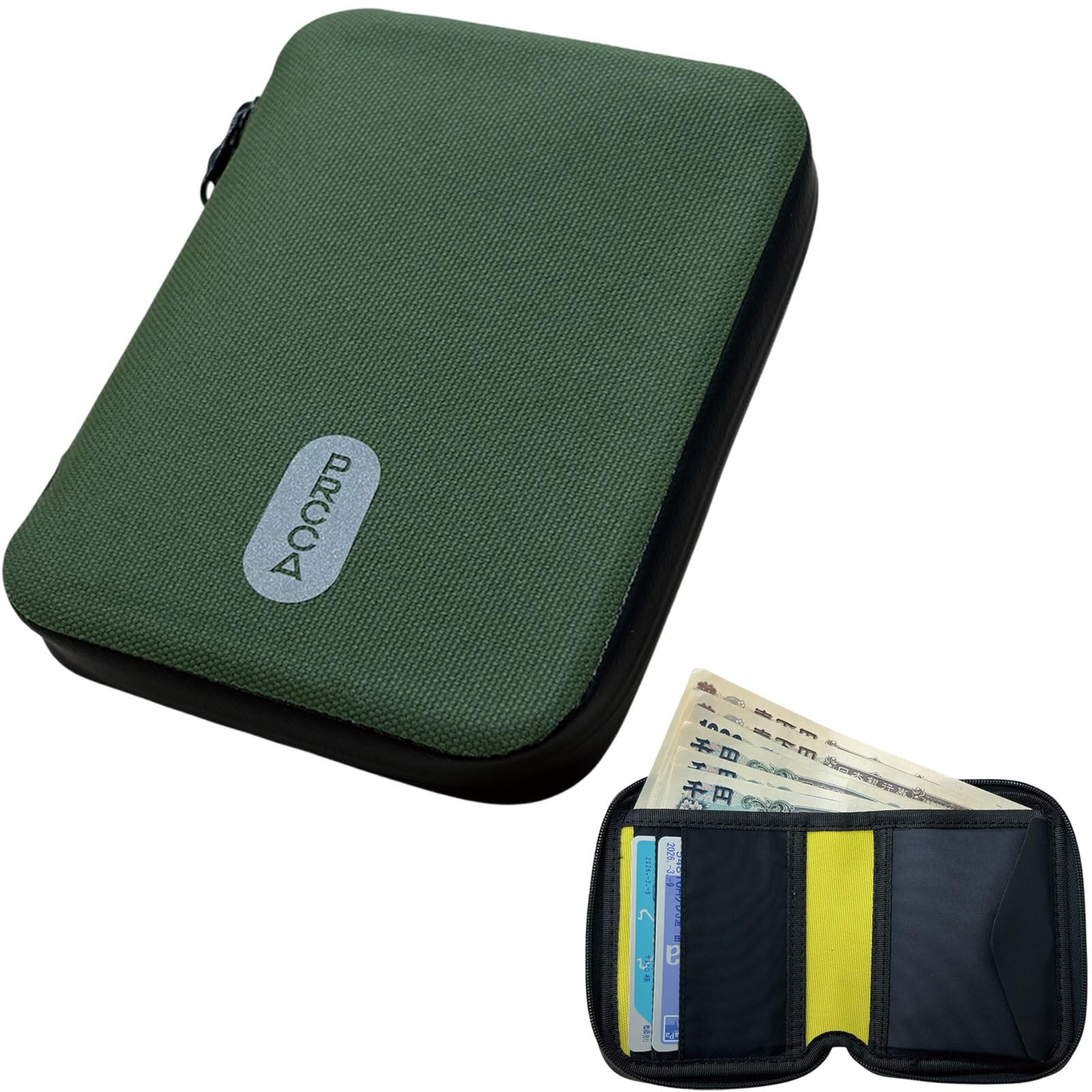 Waterproof Cycle Pouch, S-DX, Stores Bill-Free, Thin, Slim, Wallet, Water Stop Zipper, Highly Waterproof, For Cycling, Running, Outdoor Activities (HUNTER GREEN)