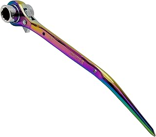 SK11(エスケー11) SPIDER 両口ラチェットレンチ 曲がりシノ付き レインボー 17×21mm SPD-R1721LP