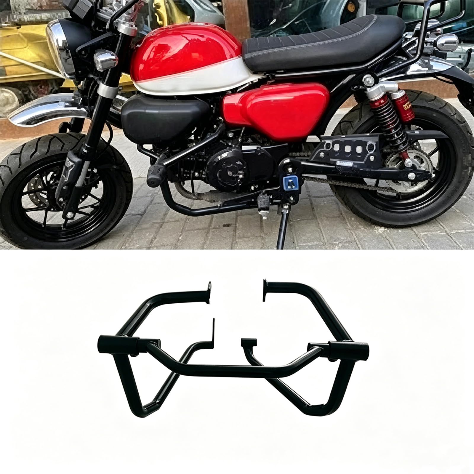 FOR モンキー125 monkey125 2026 2025 2024-2018 オートバイアクセサリー フロントロアクラッシュバー エンジンガード保護バンパー [並行輸入品]