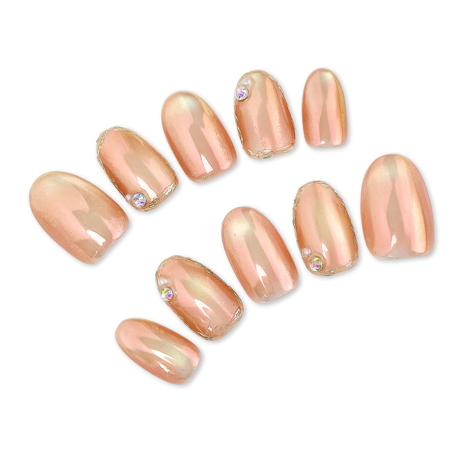 SoraraBeauty Nail Tips 100% Handmade Just Stick Nail Gel Nail Seal Self Nail Sticker Home Nail Design SU Series (SU4, XS) SU4 XS