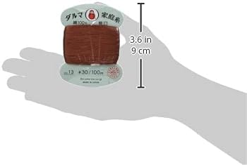 Нитки для домашнего шитья Yokota Daruma Нитки для ручного шитья №30, тонкая катушка длиной 100 м, цвет 13 Коричневый 0115, цвет 13 коричневый № 30 / рулон 100 м, фото 3