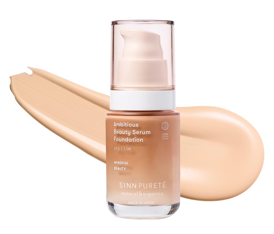 SINN PURETE Shin Purete Ambitious Beauty Serum Foundation, Liquid Foundation, Glossy, Starfish Extract Formulated, Serum Foundation SPF50+・PA+++, UV Protection (03 Ochre Beige) 30g 03 ochre beige