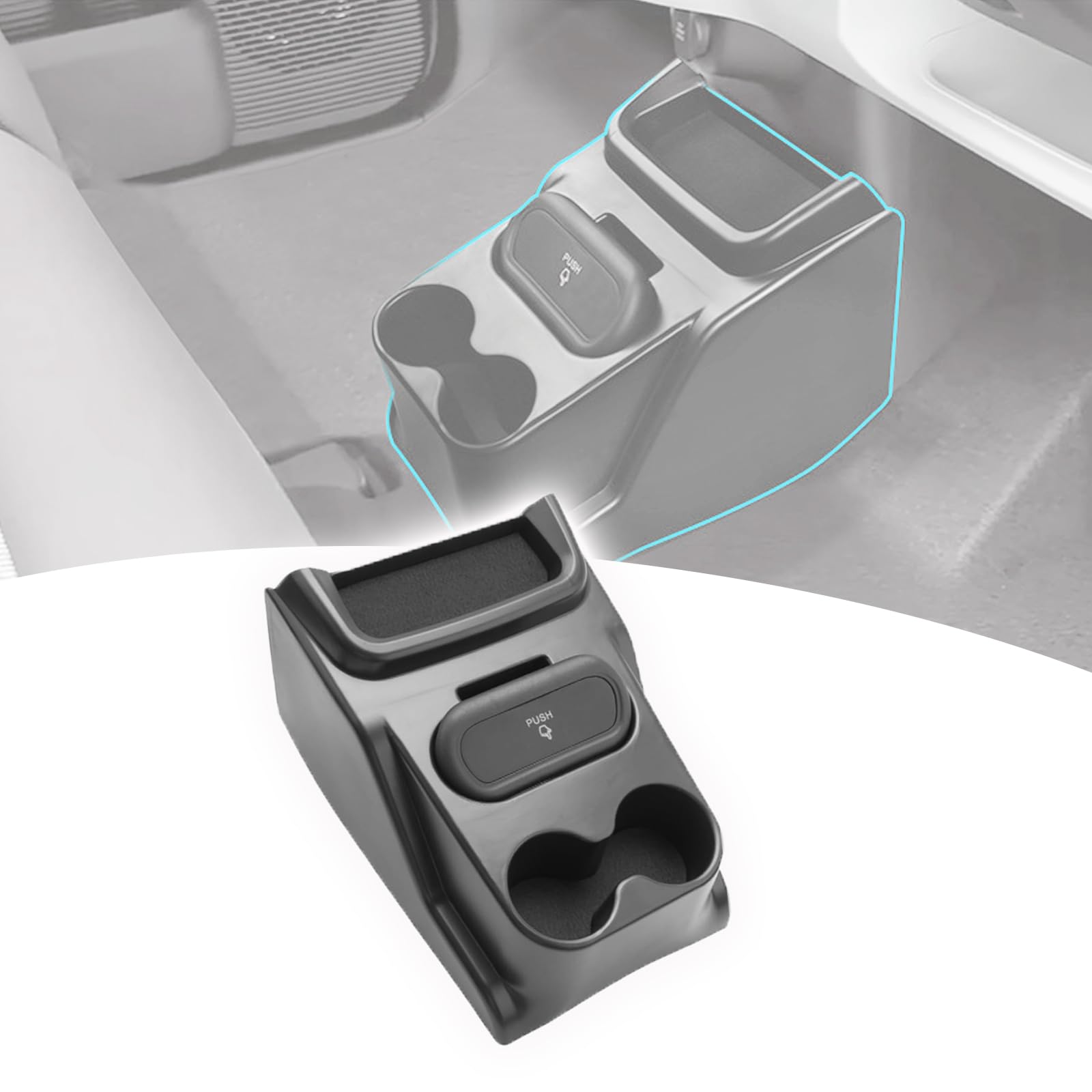 Temiry ホンダ専用 N-BOX 増設センター コンソールボックス ゴミ箱増設 小物入れ N-BOXカスタム JF5 JF6 車用収納ボックス | N-BOX専用アクセサリー コンソールトレイ ゴミ箱 コンソール n-box