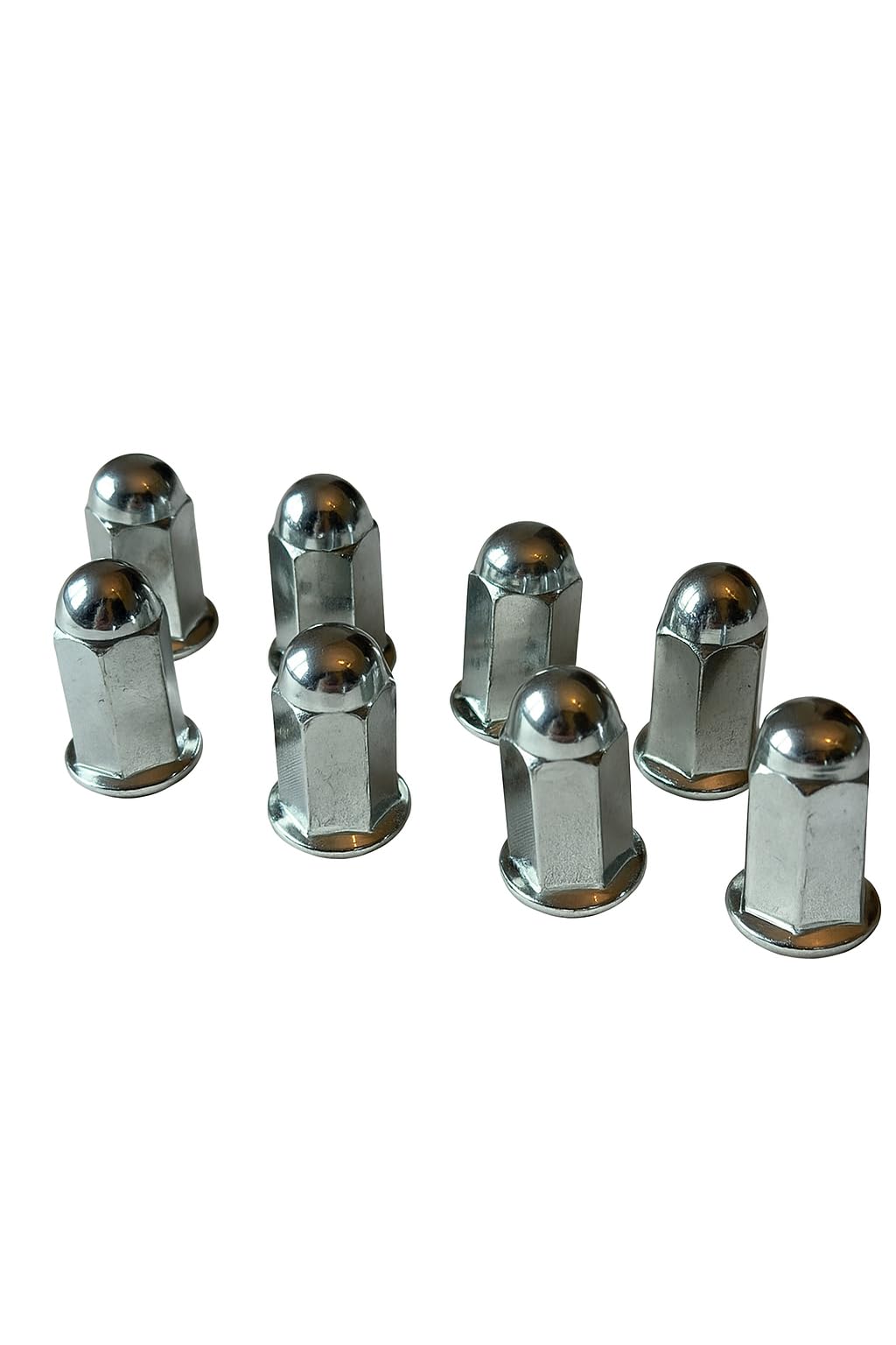 M6 Nut Bag Nuts Flange Hex Full Length 22mm Chrome Plated Car Bike Maintenance DIY Anti-Corrosion Heat Resistant High Durability 8-Piece Set