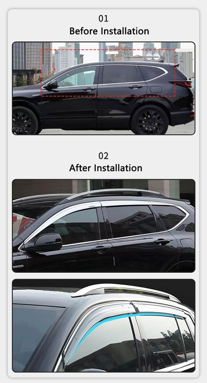 Автомобильный дефлектор для Mitsubishi Delica D3 2012, Защита от дождя, приклеенный скотчем к козырьку бокового окна, защита от дождя для долговечности [Параллельный импорт], фото 5