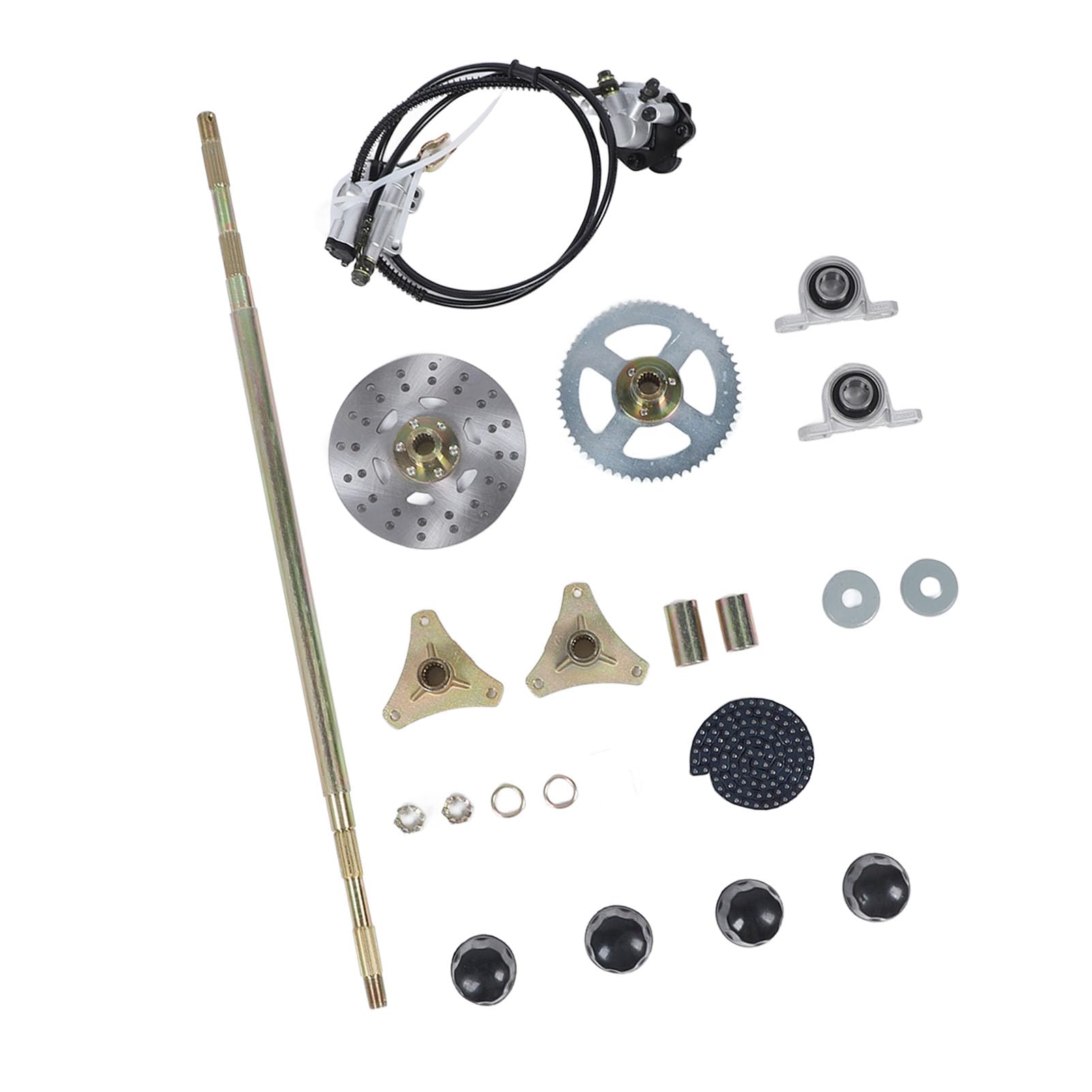 GOWENIC 29" Durable Go Kart Rear Live Axle Kit with Brake Components for 50cc 70cc 9 ATV Quad Full Set Upgrade for Go Kart Enthusiasts