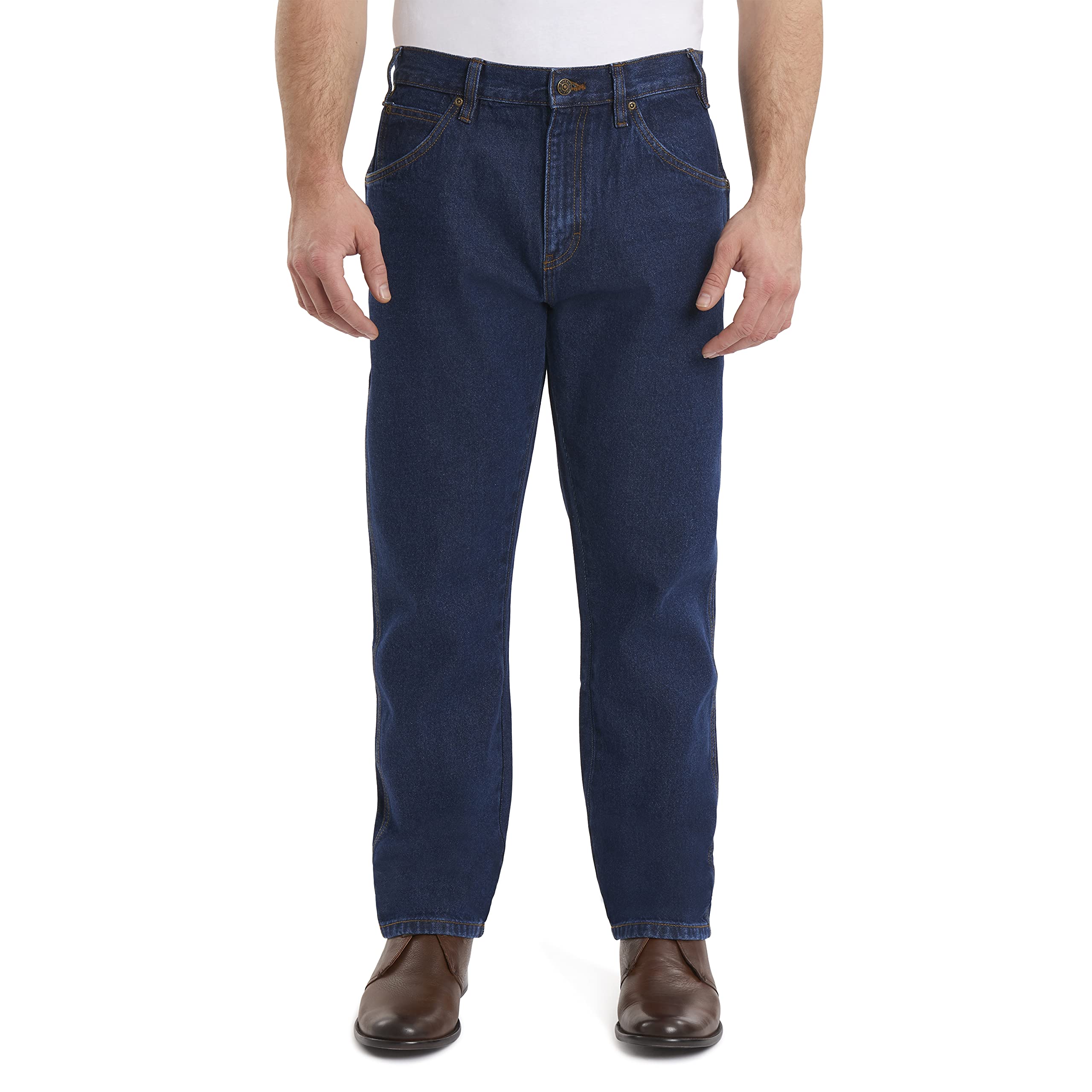 Rivets Supply & Company Men's Workwear Rugged Relaxed Fit, Rinse Wash, 36W x 36L : Clothing, Shoes & Jewelry
