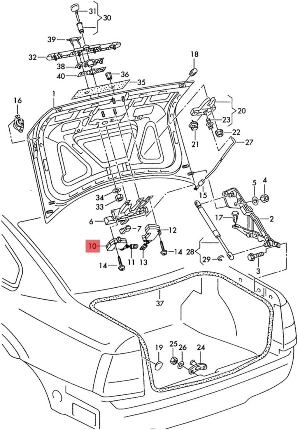 Серводвигатель привода замка заднего багажника 3B0959781 Подходит для VW, Jetta, Golf MK4, Beetle, Polo, Passat B5, Audi A6 S6 RS6, 3B0959781C, 3B5827061B, фото 5