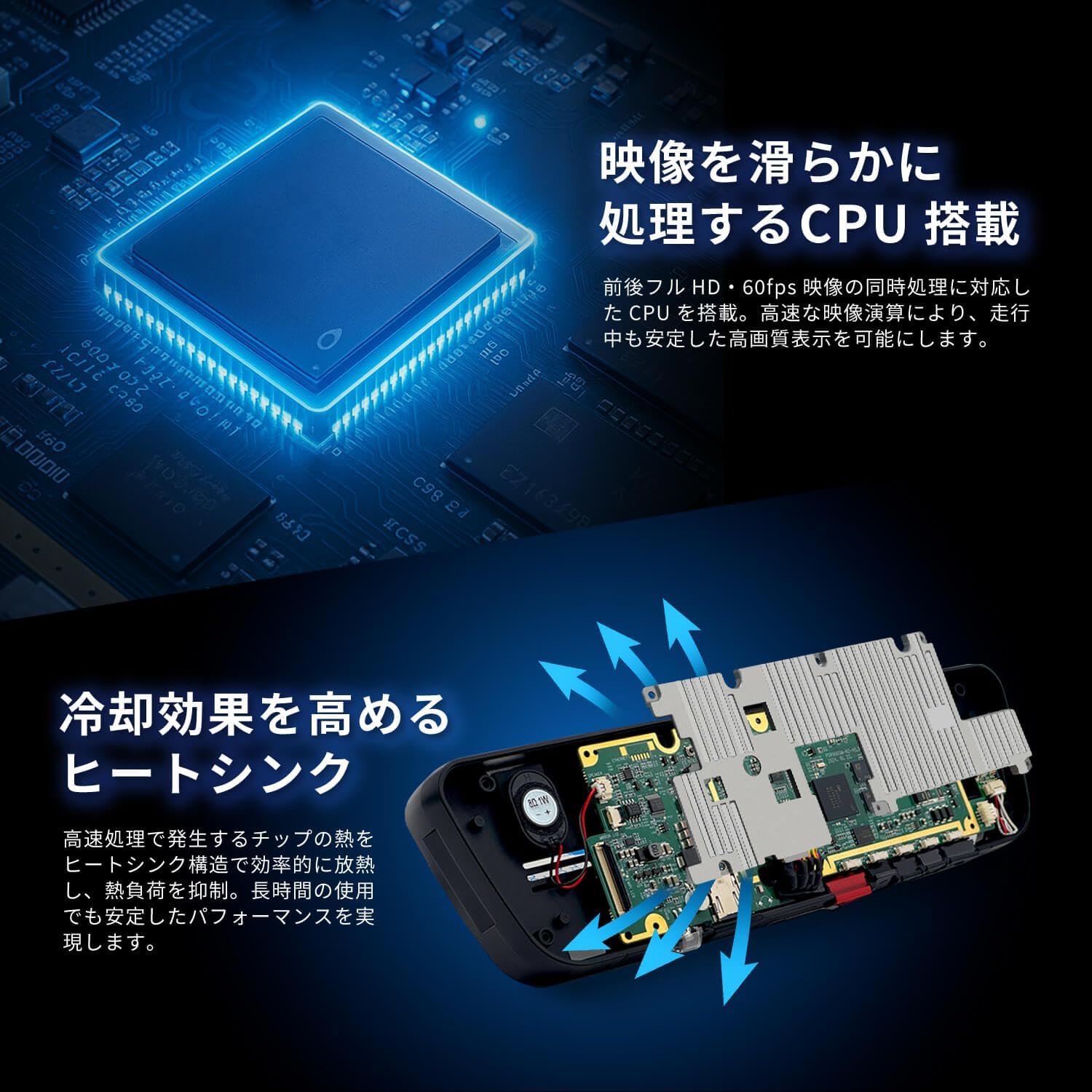 Цифровое зеркало PIXYDA mirror LCD drive recorder спереди и сзади 2 камеры RAY26 спереди и сзади 200 тысяч пикселей, 9,66-дюймовое оригинальное зеркало, сменный тип, 60 кадров в секунду, PureCel Plus, датчик изображения производства SONY * измерение мерцания при развертывании, управление кнопкой HDR, датчик освещенности на 1600 кандел, функция поддержки безопасности, мониторинг парковки, запись на карту памяти емкостью 64 Гб, входящую в комплект поставки SEIWA, фото 11