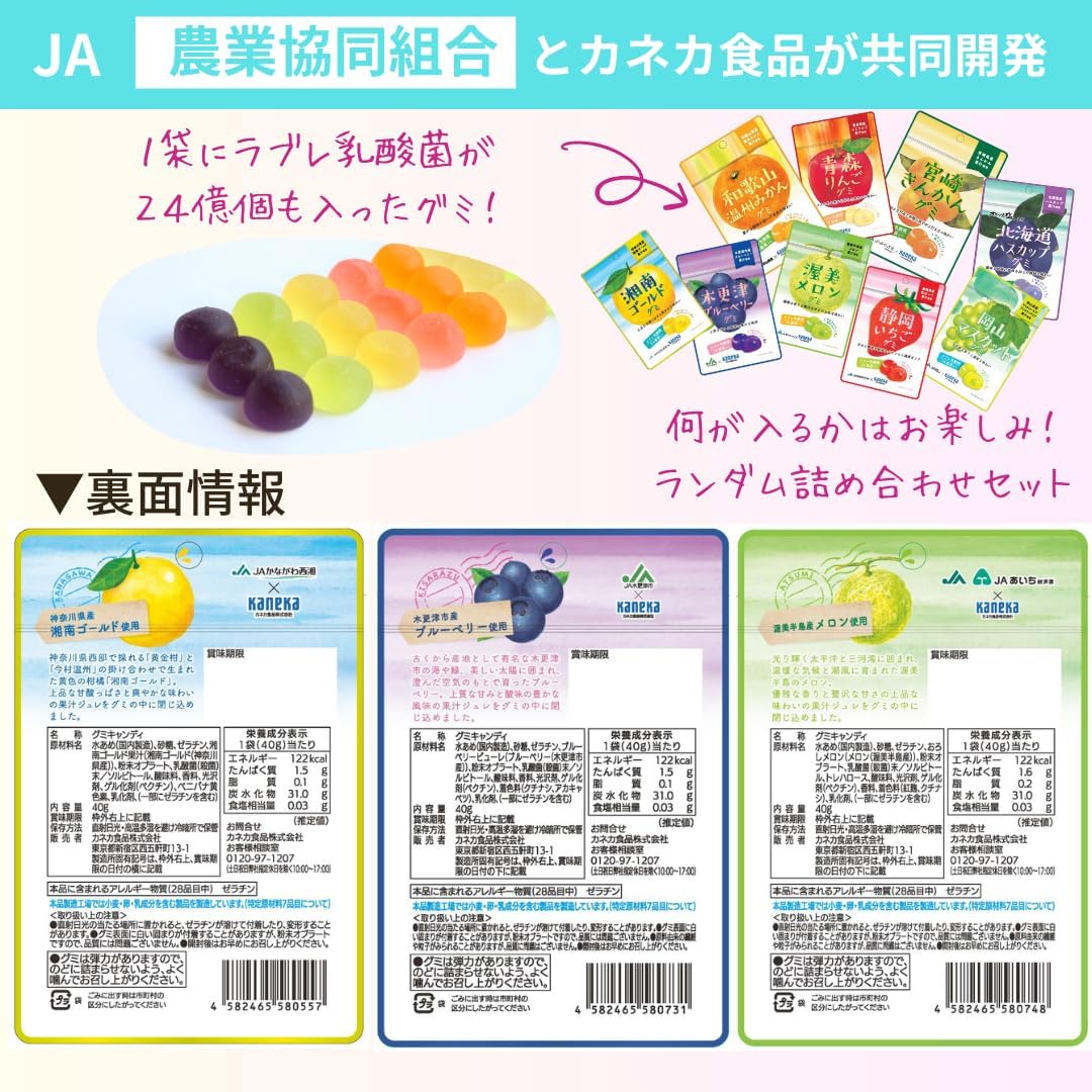 Мармеладный сок Kaneca Foods Love с лактобактериями, 1,4 унции (40 г) х 30 пакетиков, Разные виды мармелада, Большая емкость, Для коммерческого использования, 30 пакетиков оптом, фото 2