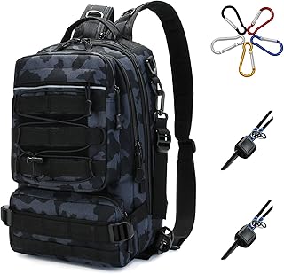 HAKAWAFLY 釣り リュック 5way 防水 釣り バッグ フィッシングバッグ 多機能 大容量 ウエストべルト1点とロッドベルト4点とカラビナ5点付き リュックサック バックパック 15.6インチ 撥水加工 タックルバッグ