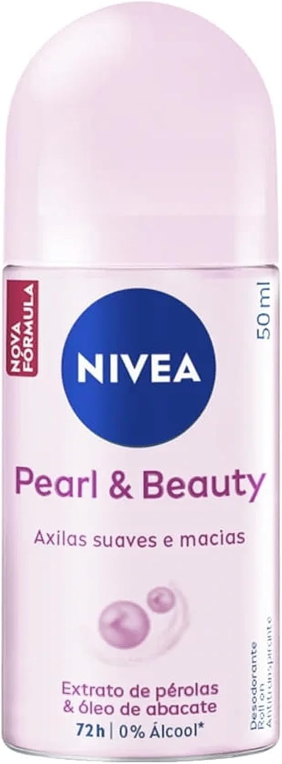 Полный набор для покупки Nivea женский антиперспирант-дезодорант Nivea roll on Pearl&Beauty, 50 мл×3 штуки [товары для прямой почтовой рассылки из-за рубежа], фото 2