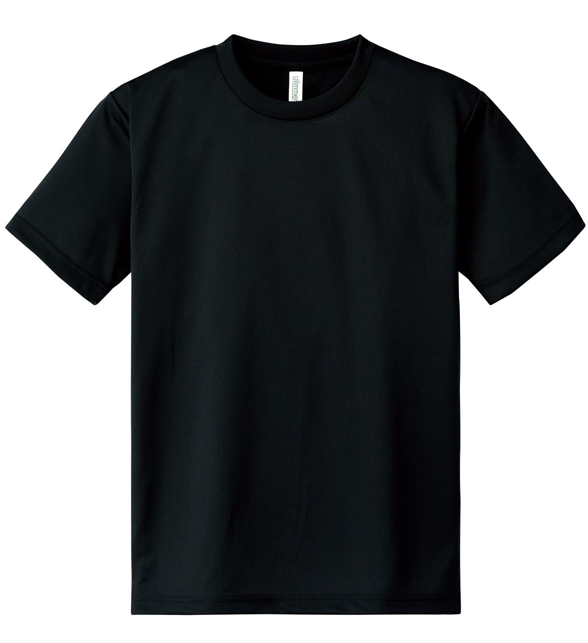 Glimmer T-Shirt, UV Protection, Sweat Absorbent, Quick Drying, 4.4 oz Dry Mesh T-Shirt, Large Sizes 3 L Black