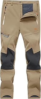 [KEFITEVD] 裏起毛パンツ メンズ 作業着 ズボン 防寒防風 登山 撥水 スキー トレッキングウェア フリース ソフトシェルパンツ バイク アウトドアウェア フィッシング 暖かい 秋冬
