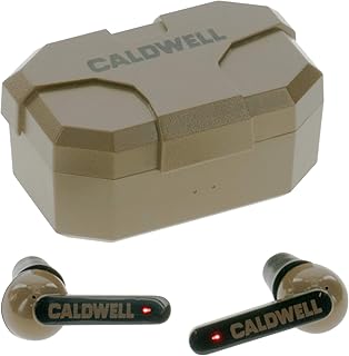 [Caldwell] E-Max Shadows FDE 23デシベル NRR - Bluetooth接続による電子聴覚保護 射撃、狩猟、射程用 Black (ブラック)
