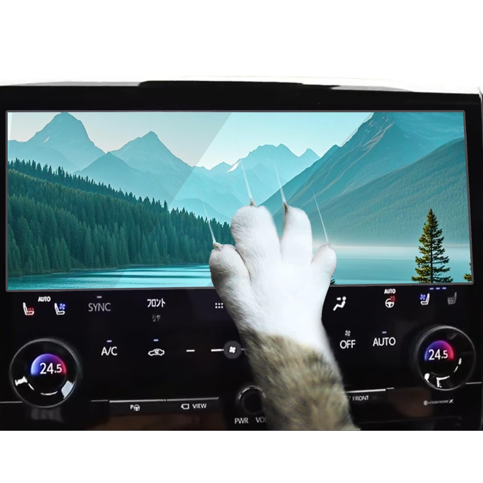 Alphard Vellfire 40 Series Car Navigation System, Protective Glass, Tempered Film, 14-Inch, Shockproof Asahi Glass, 9H Hardness, Anti-Fingerprint, Anti-Bubbles, Easy to Apply, Tempered Glass, LCD Protective Film, For The New Alphard Vellfire 40 Series