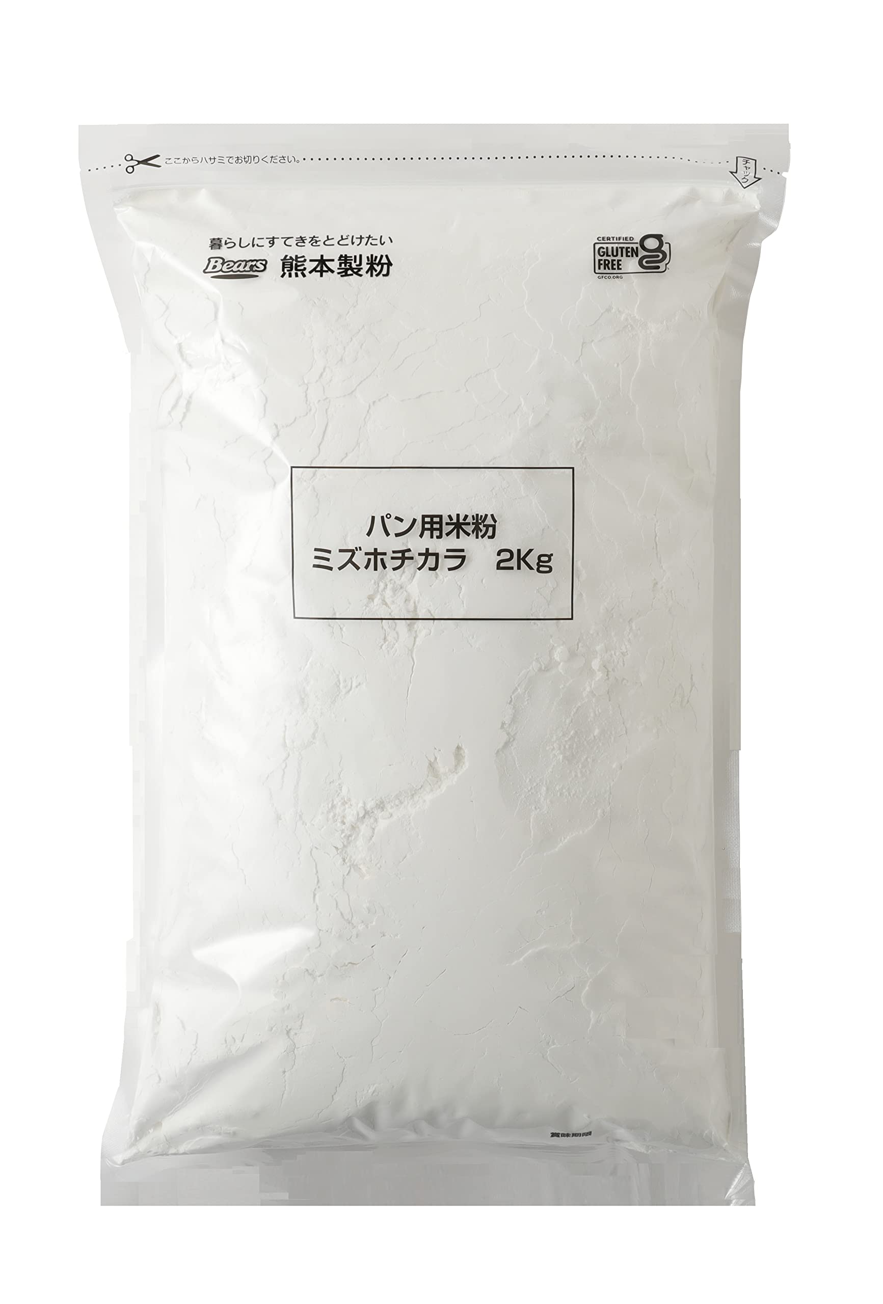 Kumamoto Flour Milling Rice Flour for Bread Mizuho Chikara Gluten-Free Domestic Rice Flour Bread for Home Bakeries Oven 2 Kilograms (x 1) 2 kg (x 1)