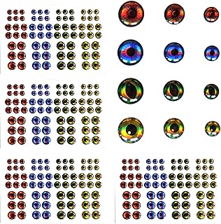 DIY魚眼 フィッシュアイ 徳用732点セット 目玉シール リアル接着魚眼 ハンドメイドルアー 自作・補修用 釣り用品 釣り小物