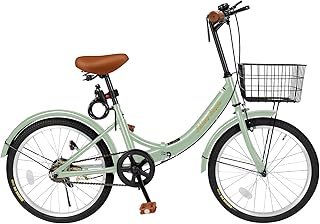 Mixiu 折りたたみ自転車 20インチ 小型 軽量 折り畳み自転車 高炭素鋼フレーム 滑り止めタイヤ カゴ・ベル・ワイヤーロック付き 通勤通学 男女兼用