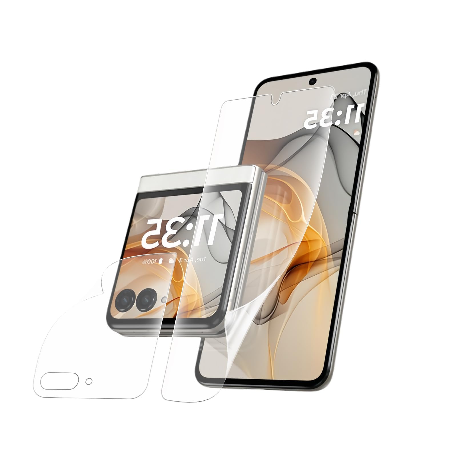Anti-Glare Film for Motorola Razr 50/60/50s/60s/50d M-51E/60d M-51F Anti-Glare Film for Motorola razr 50s/50d/50/60/60s/60d Anti-Glare Film Non-Glass [Display Fingerprint Authentication Compatible/3D 9CJ-THD-D708