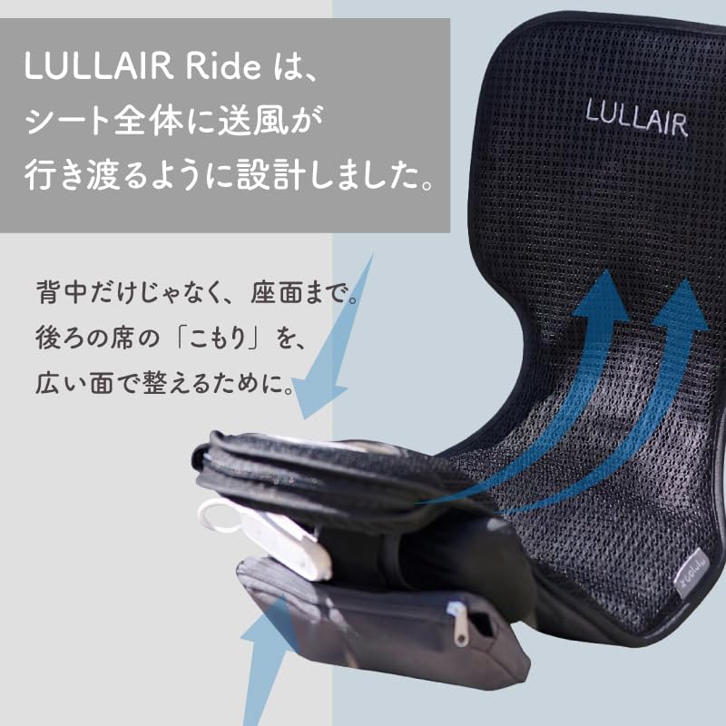 Детское велосипедное кресло LULLAIR Ride Colulu с вентилятором для установки сзади, для детей 1–6 лет, с регулировкой воздушного потока, моющееся, фото 5