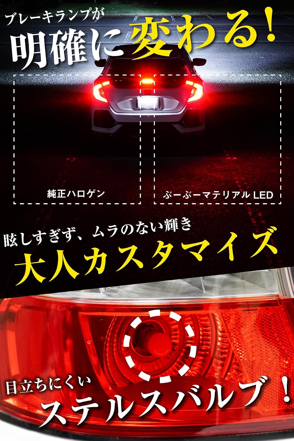 Bubu Materials George Seitagaya Base T20 LED Стоп-сигнал с двойным красным неравномерным свечением, универсальный, неполярный 2шт. 1.Красный T20, фото 4