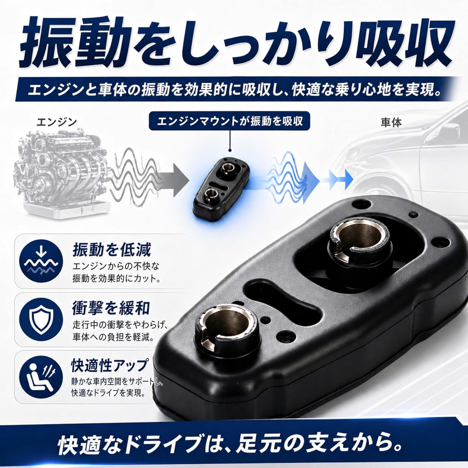Передняя опора двигателя GSPRING для Nissan Serena C25 C26 Rafesta B30 Подходит для оригинальной детали № 11380-EN00A 11380-EN000 Антивибрационная втулка двигателя, фото 4