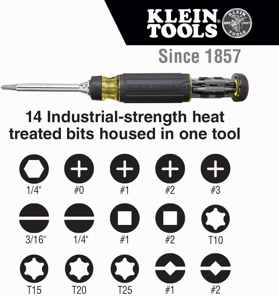 МНОГОРАЗРЯДНАЯ ОТВЕРТКА С ХРАПОВЫМ МЕХАНИЗМОМ KLEIN TOOLS 32305, фото 3